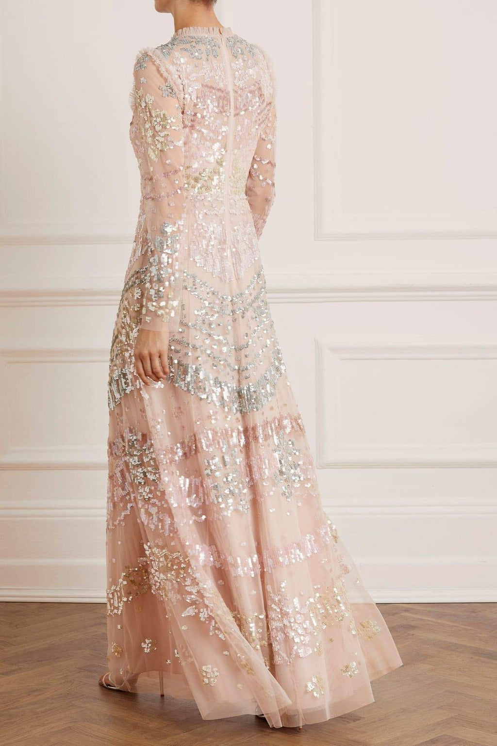 Angeline Sequin Gown – Pink | Needle ...